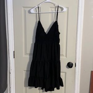 Black spaghetti strap dress
